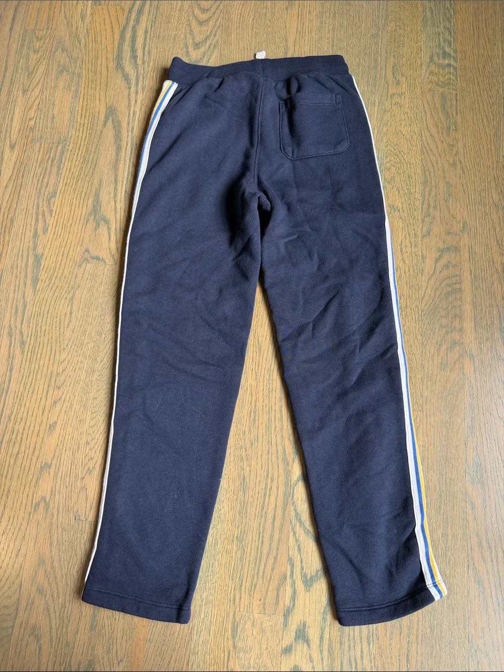 GAP Navy Sweatpants with Yellow & White Side Stripes